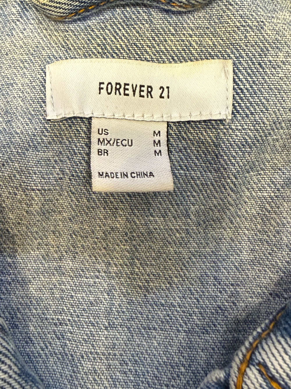 Atlanta Falcons NFL Football Forever 21 Denim Jean Jacket Size M - Picture 8 of 15